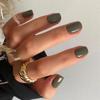 24PCS/Box Reusable Solid Color Fake Nail Tips Removable Acrylic False Nails  For Women
