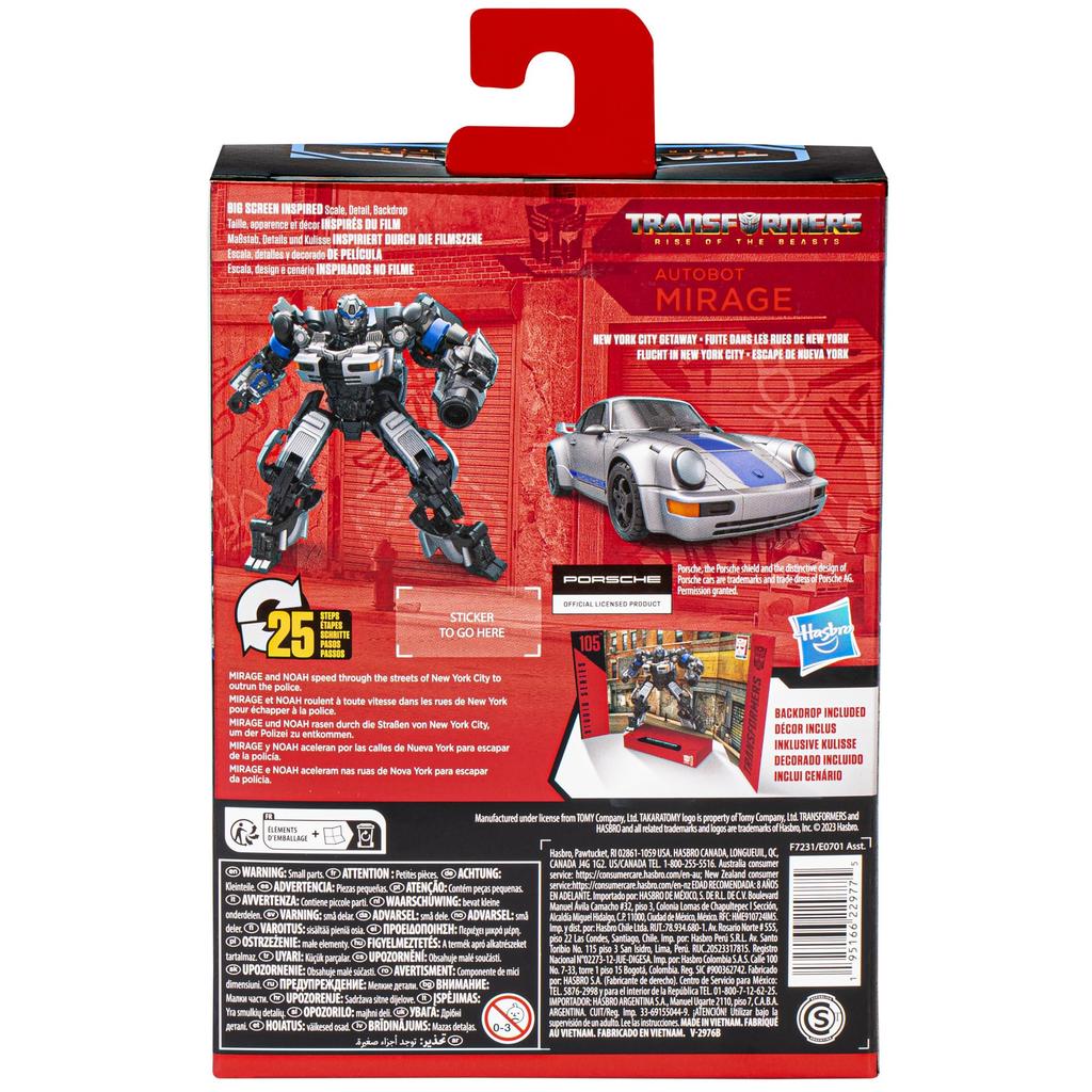 Transformers Toys Studio Series Deluxe Rise of the Beast 105 Autobot Mirage Toy Action Figure for Boys and Girls Ages 4.5" 8+