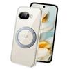 Для Google Pixel 9a Магнитный чехол ТПУ + ПК Прозрачная задняя крышка телефона