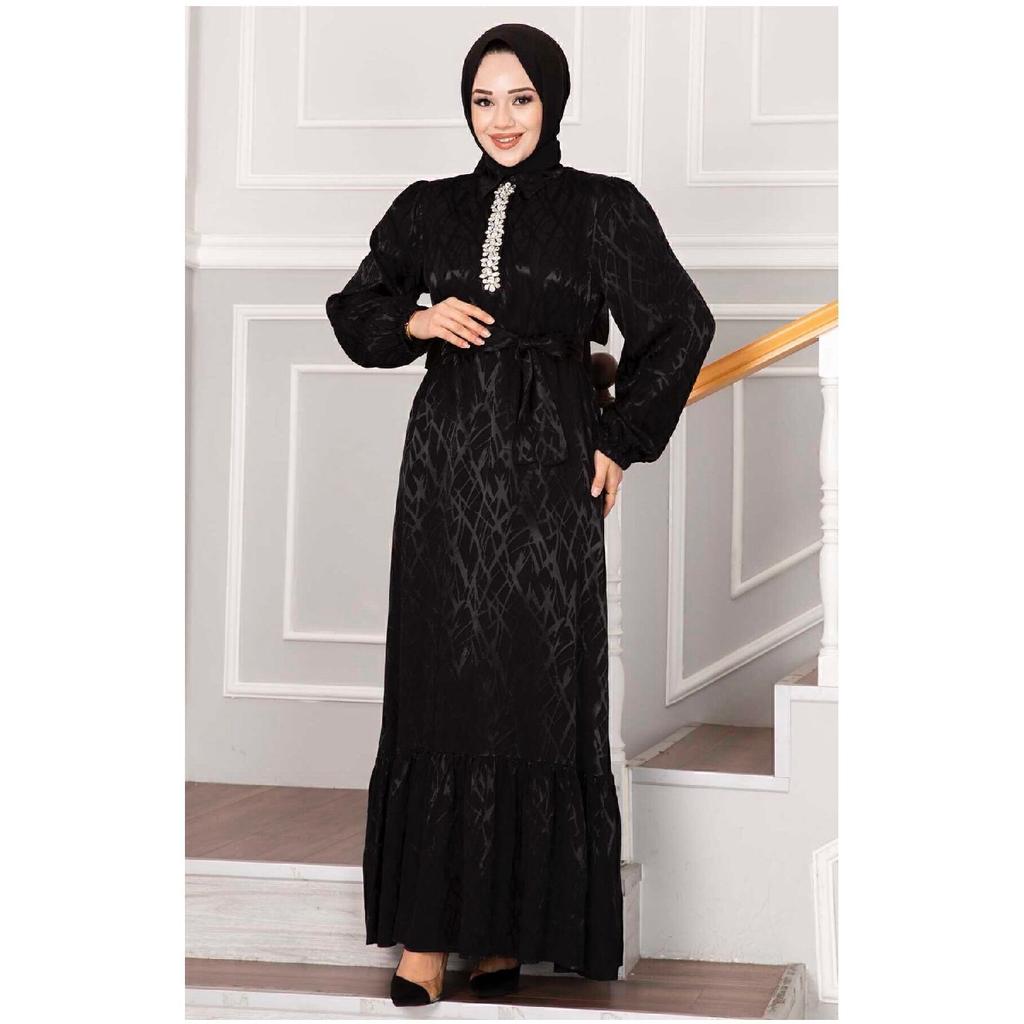 Жаккардовое вечернее платье Stoney в стиле хиджаб