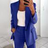 Women Two Piece Business Outfits Notched Lapel One Button Dressy Blazer Pants Suit Set Casual Office Work Set