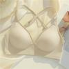 External Expansion Underwear Female Breasts Gathered Together Seamless Sexy U-shaped Back Bra Solid Color Thick Bra