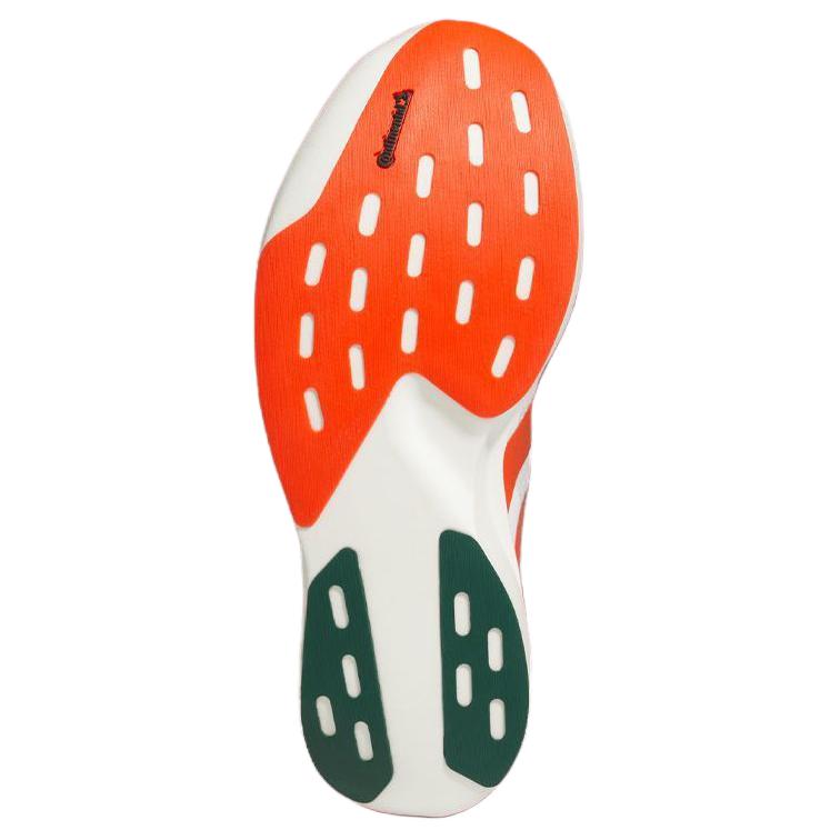 NCAA x adidas Adizero Evo SL Miami Мужские Кроссовки Белый Обувь-Белый Темно-Зеленый JQ2148