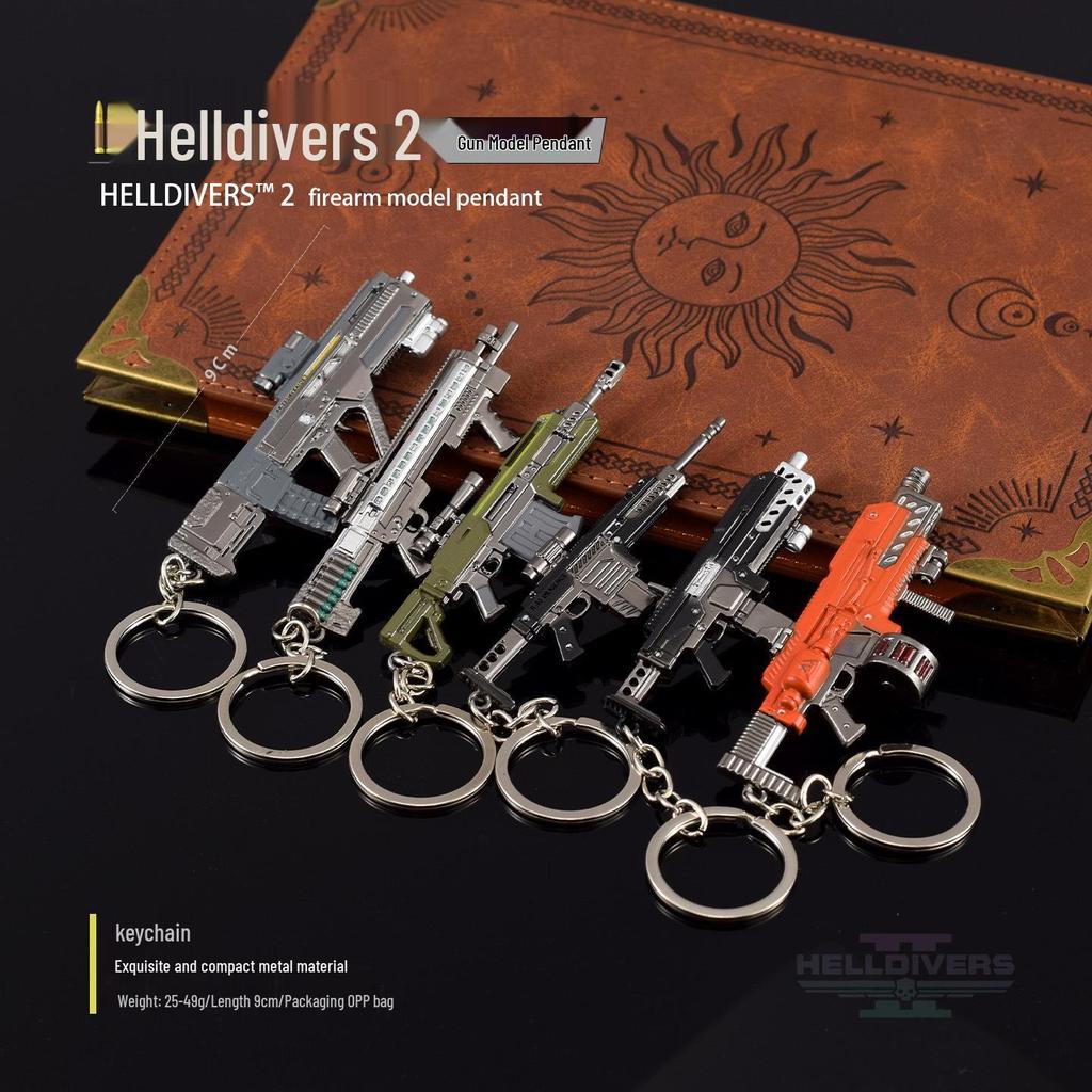 Helldivers 2 Мини-солдат Оружие Подвеска Брелок Украшение