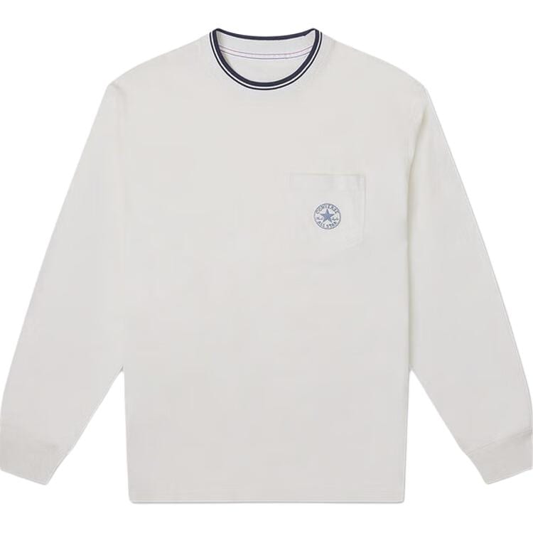 Converse Футболки мужские Слоновая кость Круглый вырез Умеренный прямой крой 10025986-A02