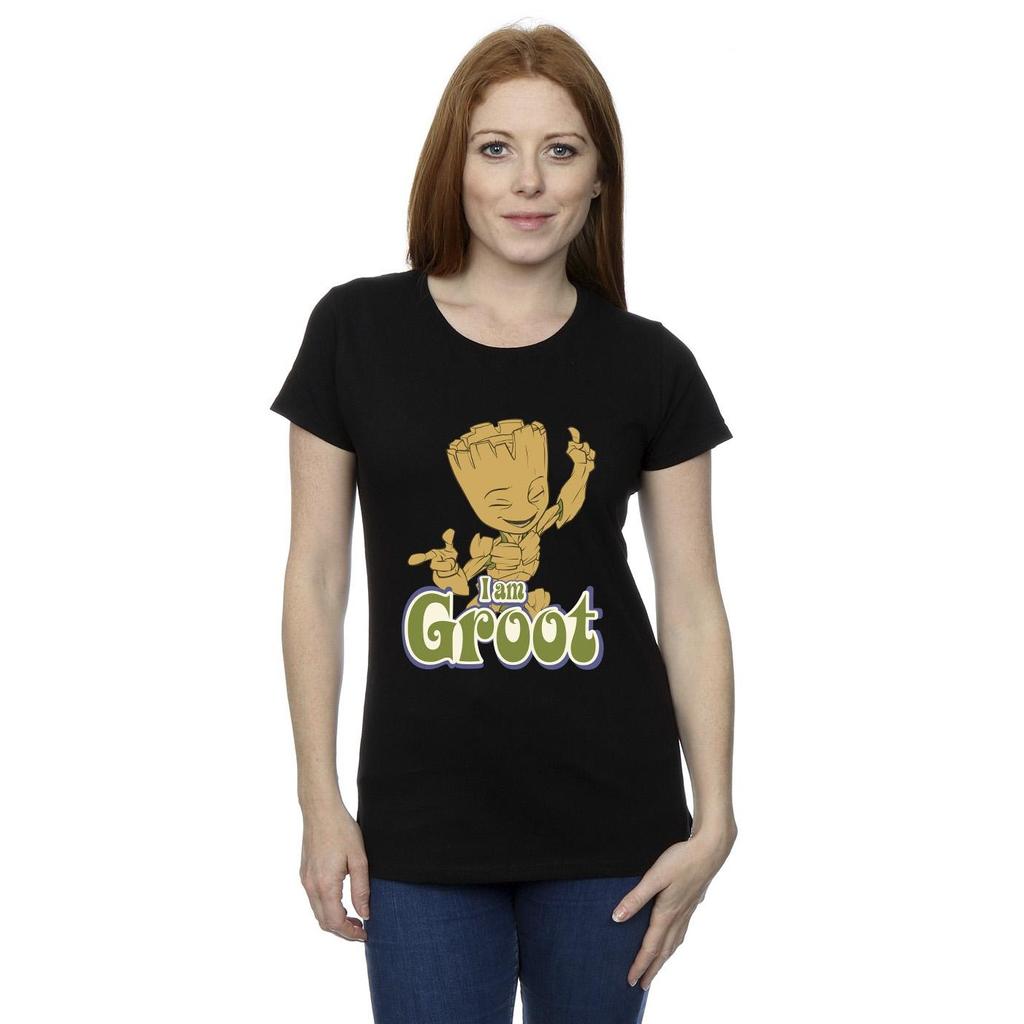 Guardians Of The Galaxy Womens/Ladies Groot Dancing Cotton T-Shirt