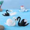Micro-landscape Ornaments Succulent Decorations Black and White Swan Animal Ornaments Bonsaiand Small Plastic Ornaments