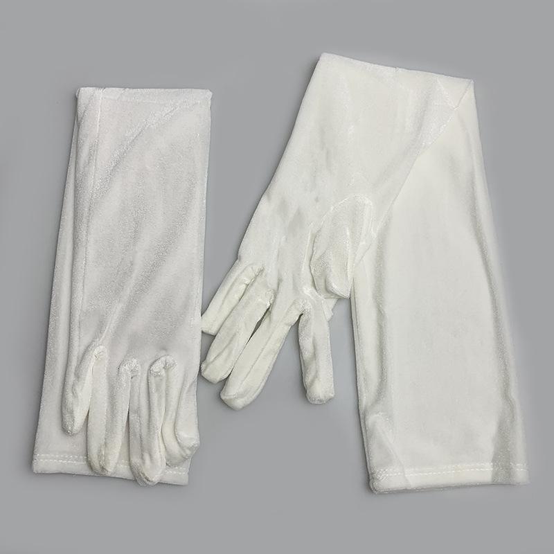 Рождество Золотой Бархат Женские Теплые Длинные Ретро Бал Сцена Выступление Скрипт Киллинг Фотография Этикет Перчатки Практичные