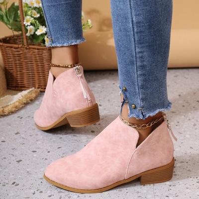 Осенняя новая женская обувь короткие ботинки и ботильоны wish с круглым носком короткие ботинки