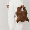 Pleatsmama Big Bow Bag Glitter Camel