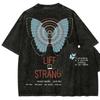 Свободная стираная хлопковая футболка с принтом 'Life Is Strange' для мужчин и женщин