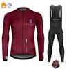 Winter Thermal Long Sleeve Cycling Jersey Men Women Road Bike Wear Fleece Lined Warm Riding Apparel