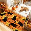 Cute Halloween Black Cat Jack?o?lantern Print Doormat, Whimsical Holiday Style Rug for Home Porch Indoor Daily Household Decor
