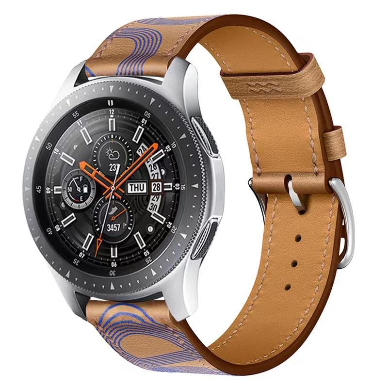 Кожаный ремешок 20 мм 22 мм для Samsung Galaxy Watch 7/6/5/pro/4/Classic 44 мм 40 мм Браслет Ремень Huawei GT-6-5-4-3-2-Pro 46 мм Ремешок