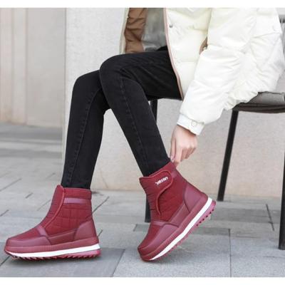 Женские зимние меховые ботинки на одной шерстяной подкладке, со штрипкой на одну ногу, теплые, защищающие от холода, легкие, для хайкинга, водонепроницаемые, противоскользящие, короткие, для снега