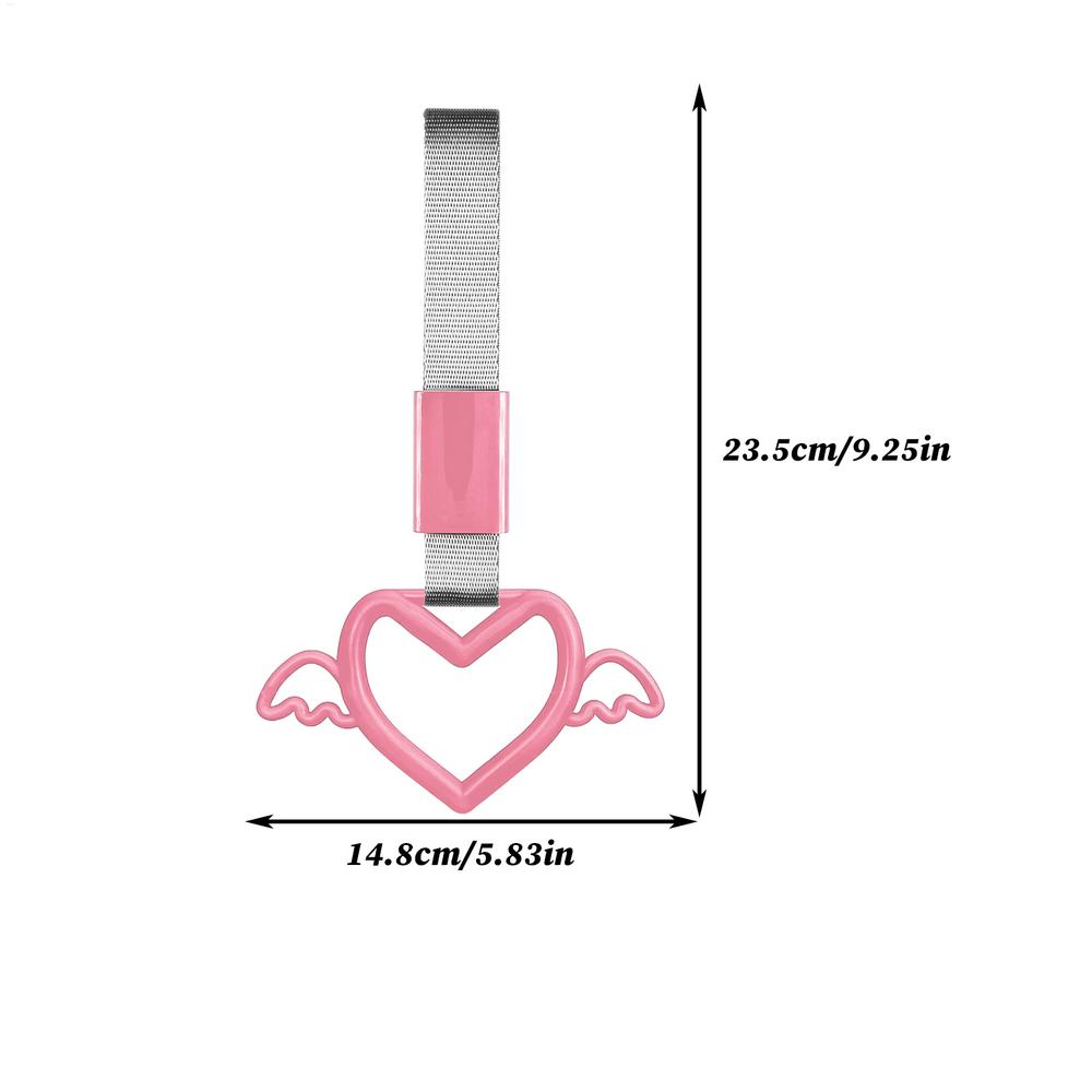 Ремешок-ручка для автомобиля Брелок-подвеска для дрифта Кольца Форма сердца Ремешки-ручки для автомобиля Брелок-подвеска для дрифта Декорация интерьера и экстерьера Автомобильный аксессуар