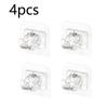 2/4pcs Nail-Free Adjustable Curtain Rod Holder Clamp Hooks Rod Bracket Holders Adhesive Wall Curtain Fixed Clip Hanging Rack Hook