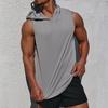 Мужской спортивный жилет, тонкий, свободный, с капюшоном, быстросохнущий, однотонный, легкий, эластичный, для баскетбола, бега, спортзала, тренировок