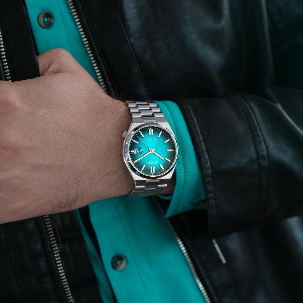 Citizen Часы TSUYOSA NJ0151-88X из нержавеющей стали с синим циферблатом и сапфировым стеклом