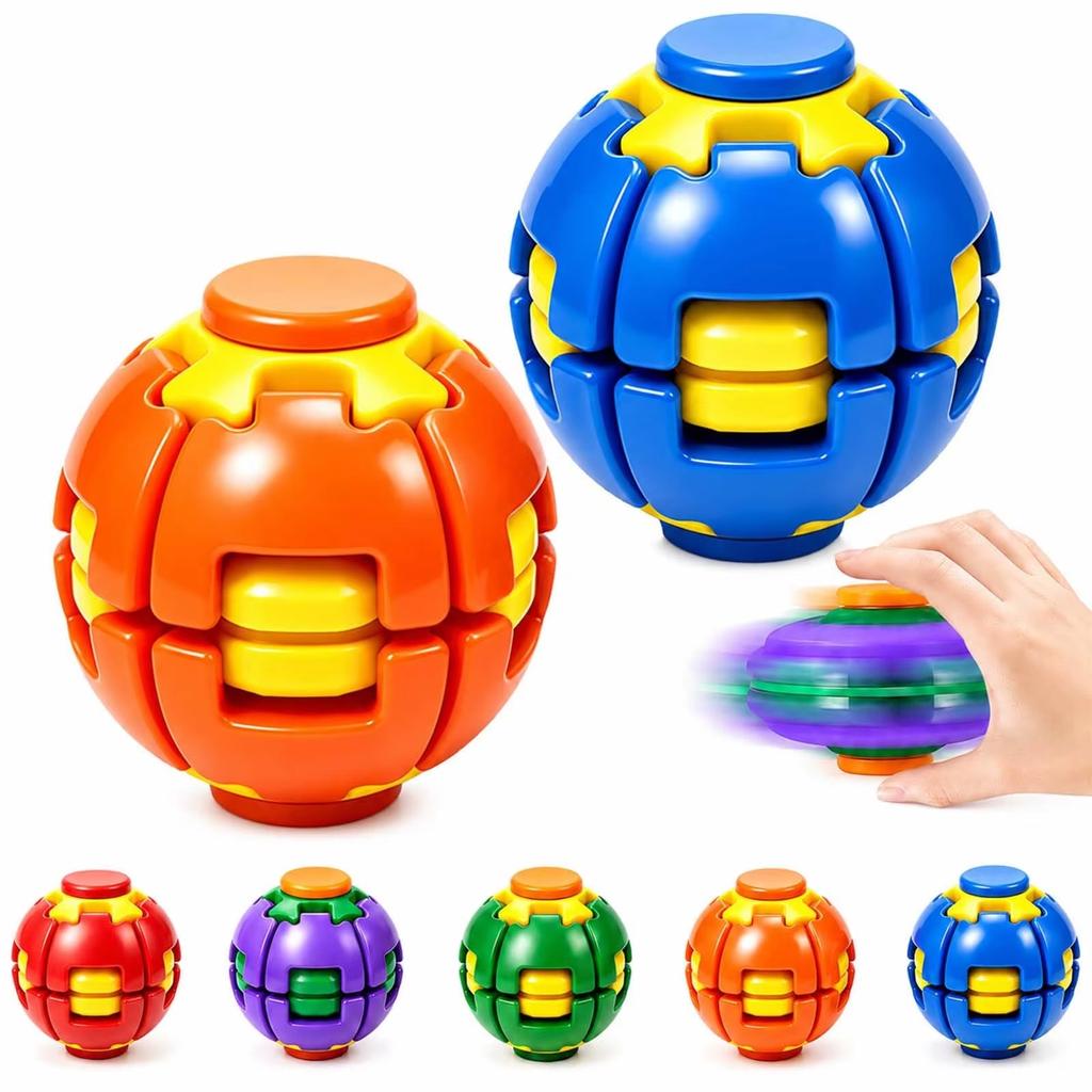 Новый Gear Ball Fidget Spinner 3D-головоломка Игрушка для снятия стресса Вращающийся гироскоп на кончике пальца Помощь при СДВГ и тревожности Образовательные игрушки для детей A
