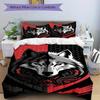 3pcs set Wolf Pack 1 Quilt Cover + 2 Pillowcases, All Seasons Bedroom Setting, Perfect for Home and Dorm Decor a158