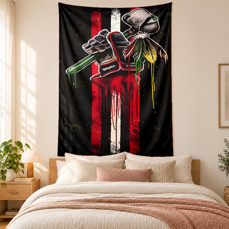 Chicago Blackhawks Tapestry highquality for decorating living room bedroom dorm walls ideal as bedroom wallart orholiday gift