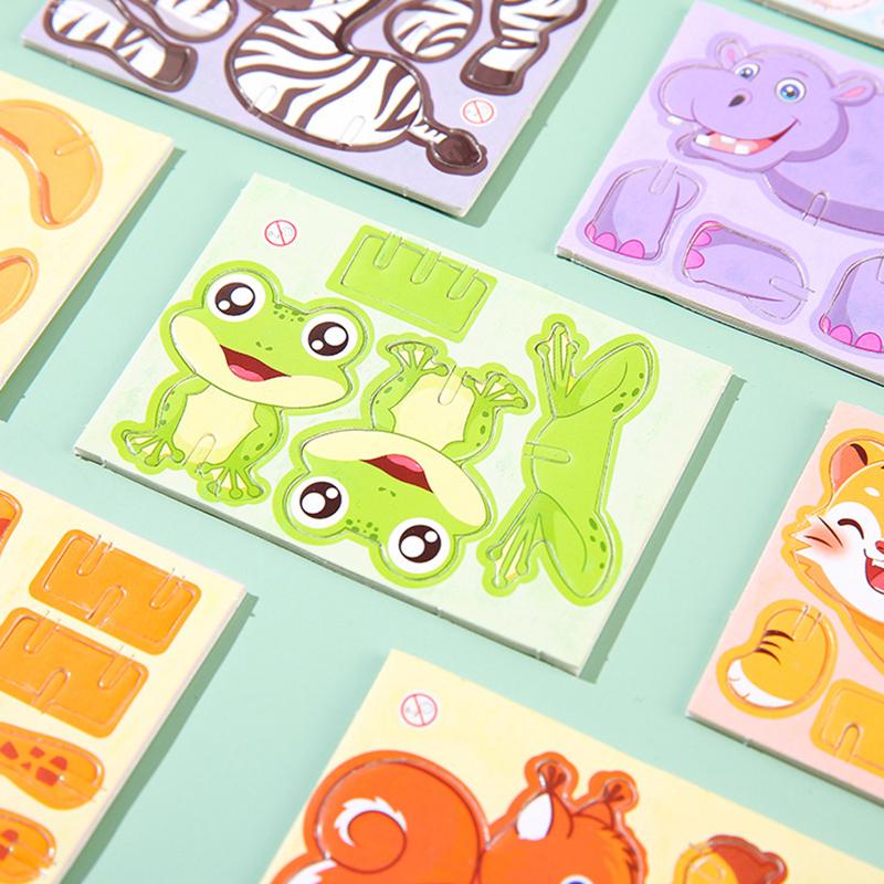 30Kinds Animal 3D Puzzle Kids Children Birthday Party Toy Paperboard Cartoon Dinosaur DIY Puzzles  Jungle Animals Parties Favors