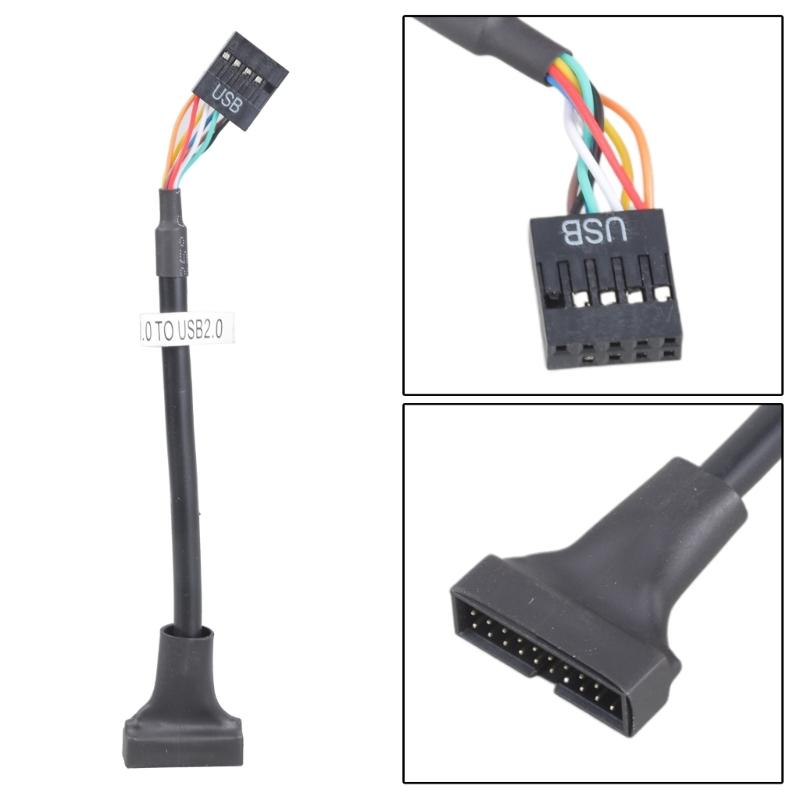 Кабель-переходник USB 3.0 на USB 2.0, 20-контактный USB на 9-контактный USB для повышения совместимости устройств, 1 шт./2 шт.