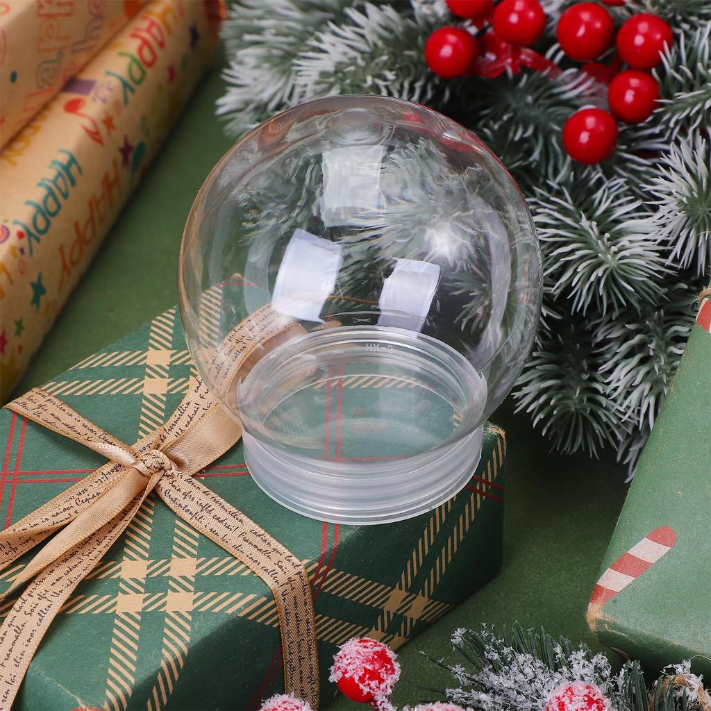 Frcolor DIY Snow Globe 10 150ml Clear Christmas Snow DIY Snow Globe Water Holiday Snow Refillable Kit, Pieces, Capacity, Containers, Globe, Ball,