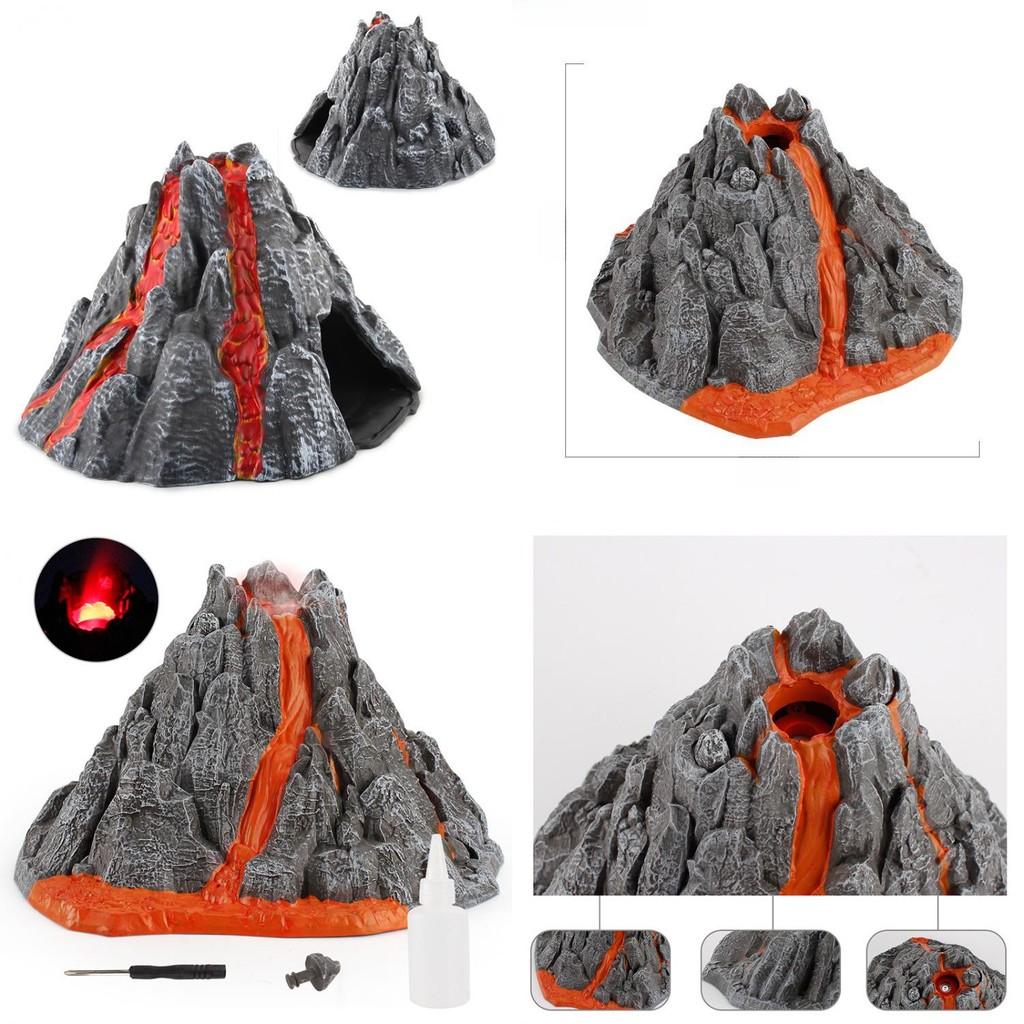 Volcano Eruption Dinosaur Scene Figurine With Smoke Simulation For Kids Gift
