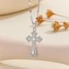New Retro Versatile Cross Necklace Micro-inlaid Zircon Hollow Clavicle Chain For Family and Friends As a Gift