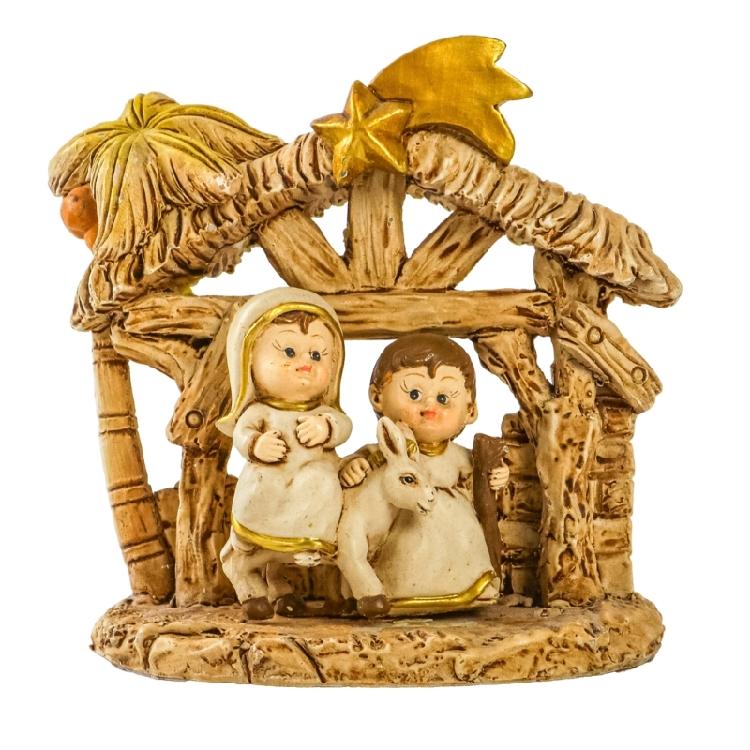 Stable Nativity Scene Statue Christmas Nativity Figurines Holy Family Collectables Decors,Table Ornament for Indoor