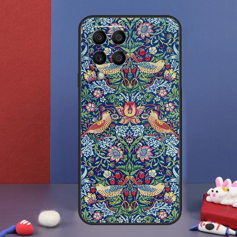 Чехол William Morris Strawberry Thief Для Samsung Galaxy M32 M52 M12 M16 M14 M54 M13 M33 M53 M56 M36 M31 M11 M35 M55 M15 M06