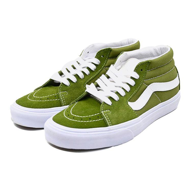 Vans Sk8 Canvas Модный тренд Полувысокие кеды для скейтбординга Унисекс кроссовки Армейский зеленый VN0A3WM3609