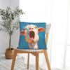 Screaming Goat Funny Meme Pillowcases Retro Trendy Pillow Case For Living Room Sofa Comfy Pillow Cover