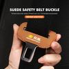 IRHQ6 Car Seat Belt Buckle Clip Suede Wear Resistant Protector Cover For Renault Clio Arkana Captur Twingo Talisman RS Logan Duster