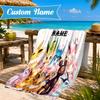 Custom Name Pika Microfiber Beach Towel, Quick-Dry, for Summer Travel, Beach Essential, Picnic Essentials, Swimming Pool