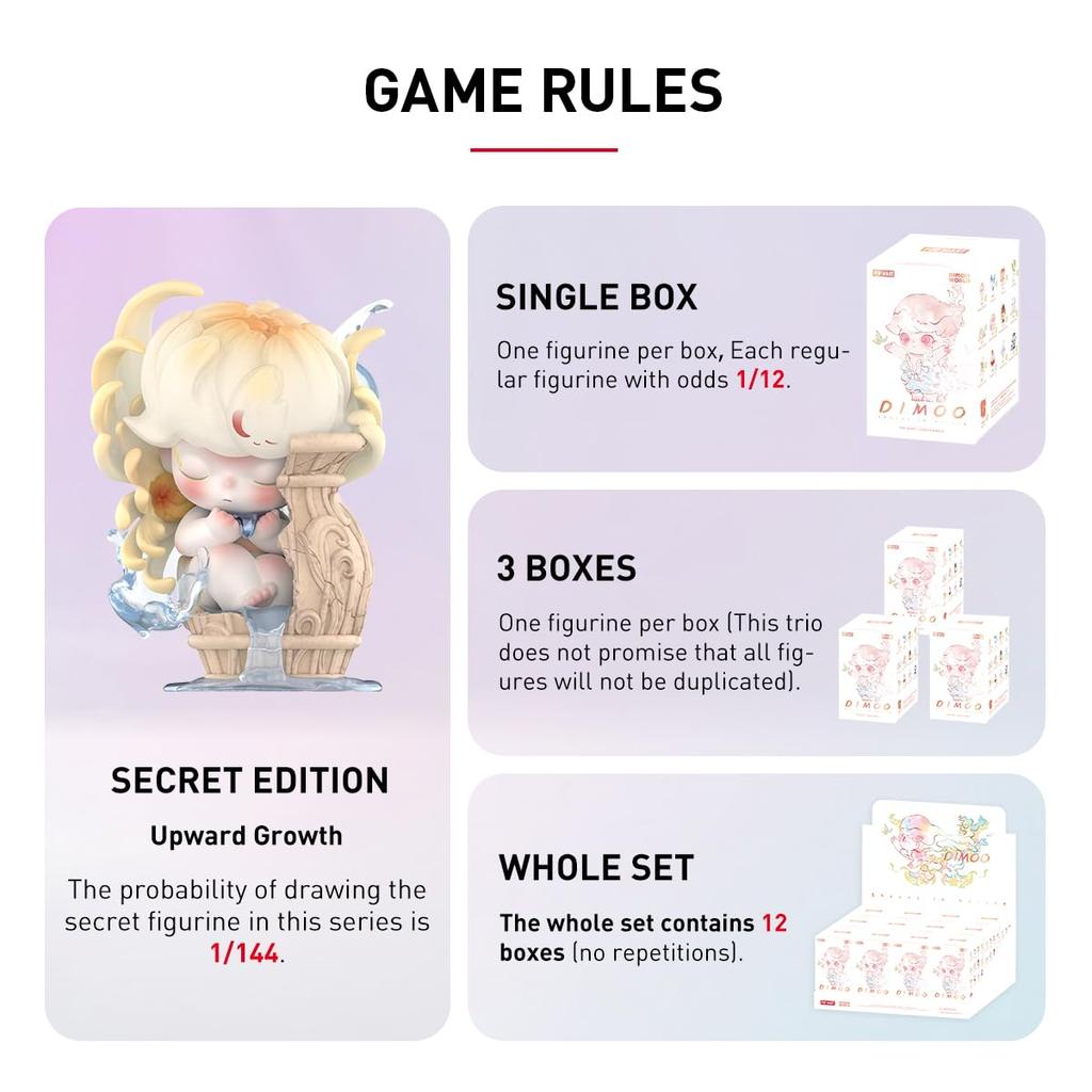 POP MART DIMOO Shapes in Nature Series Pop Mart Gachapon Blind Box Figure Plastic Model Premium Toy PVC Soft Vinyl Original Character Birthday Gift (1