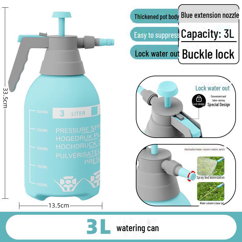 Лейка под давлением объемом 2 л для домашнего хозяйства и сада, пневматический распылитель для дезинфекции.