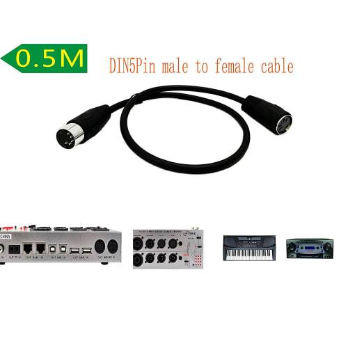 SinLoon 5-Pin MIDI DIN Cable for MIDI Keyboards, DIN to 3.5mm (Synthesizer/Organ/Digital Piano/MIDI Guitar) with B&O System Instrument Performance Sig