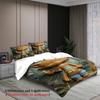Постельное белье размера Queen Size Softville Cozy Town Милый Папоротник Одеяло Лиса С пододеяльником Наволочка Для Детской Спальни Декор