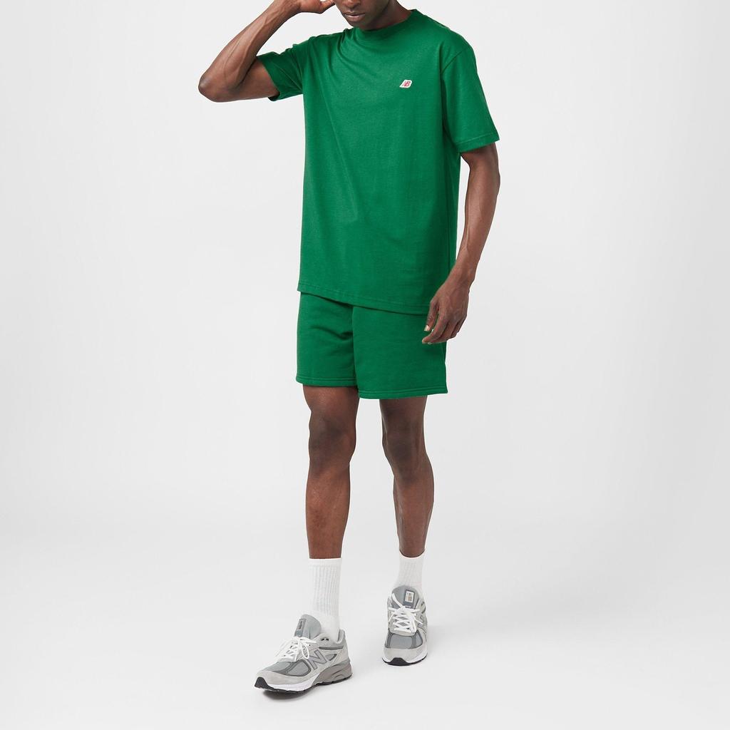 New Balance Серия 'Сделано в США' Футболки Унисекс Зеленый Круглый вырез Умеренный Прямой крой MT21543ECS
