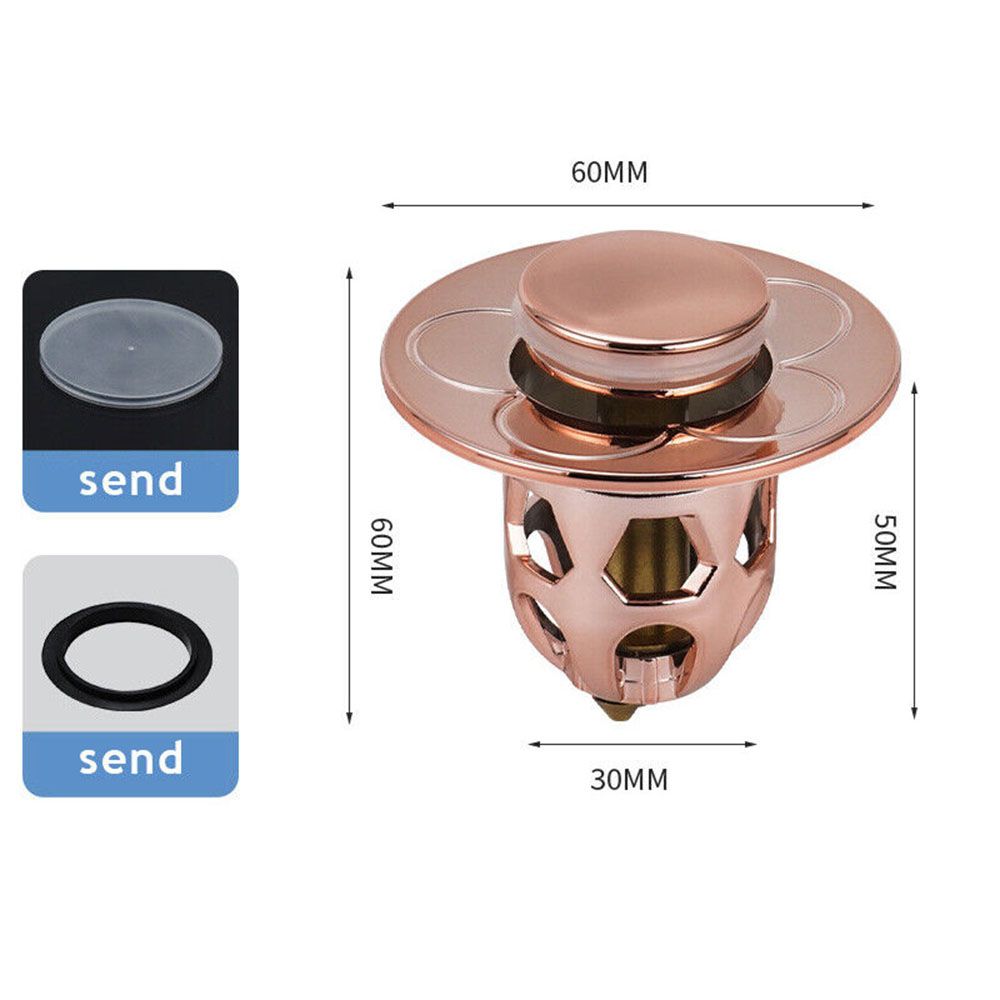 Strainer Hair Catcher Bathroom Sink Plug Basin Spring Core Basin Drain Filter Pop-Up Bounce Core