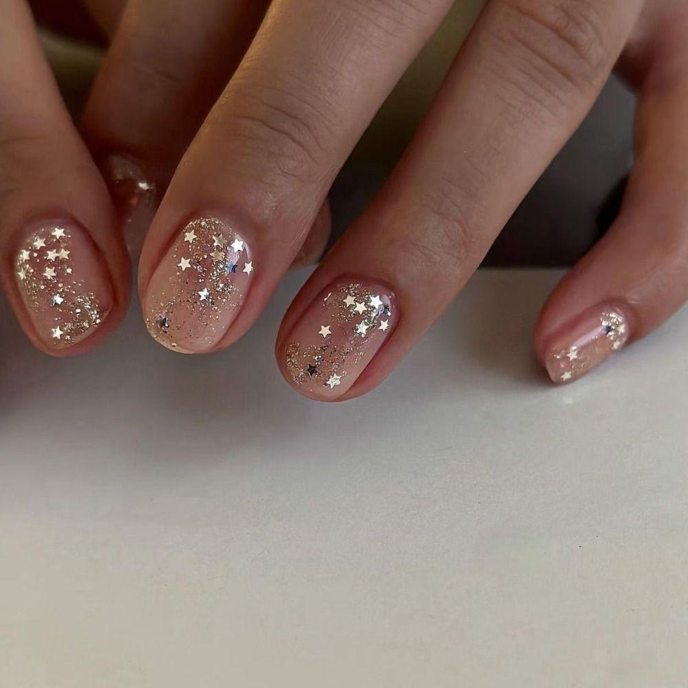 12-Grid Sequins Nail Decorations Heart Five-pointed Star Nail Art Decorations Nail Salon
