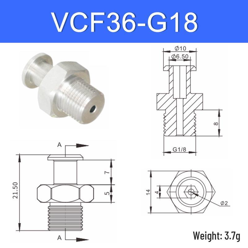Vacuum Suction Cup Connector VM-G1 Threaded Barb Pneumatic Nozzle Adapter