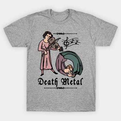 Азиатский размер Хлопковая унисекс футболка Печатная футболка Футболка Death Metal Печать без вырезания Обычная посадка