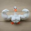 Юшенг Мускулистый Гусь Орнамент 3D Печатная Фигурка Белого Гуся Статуэтка Скульптура Животного Украшение для Дома Офиса Настольное Украшение Орнамент