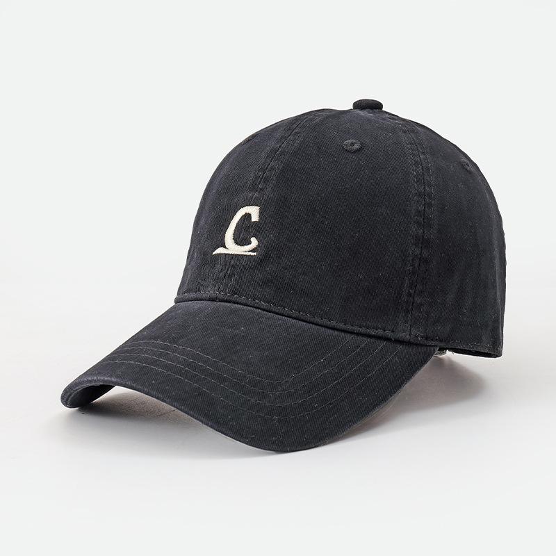 Versatile hat women's spring and summer casual high-quality cotton baseball cap simple embroidery cap sun hat