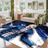 Kylian Mbappe Design Crystal Velvet Rug Soft Decorative Mat for Bedroom Entrance