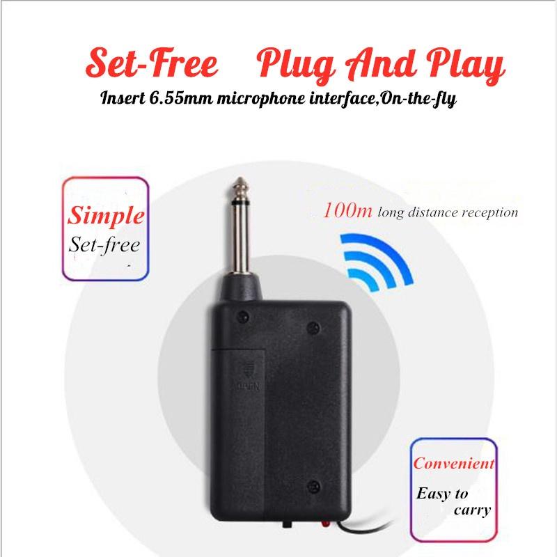 Профессиональная беспроводная микрофонная система Ручной микрофон УВЧ каналы Динамический микрофон Караоке Компьютер КТВ Свадьба Встреча Приемник